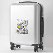 Dad of Ballers Softball and Baseball Vintage Shirt Aufkleber (Koffer)