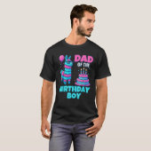 dad of Birthday Boy Llama Pinata Party family math T-Shirt (Vorne ganz)