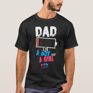 Dad Of Boy and Girl Mothers Fathers Day Birthdays T-Shirt