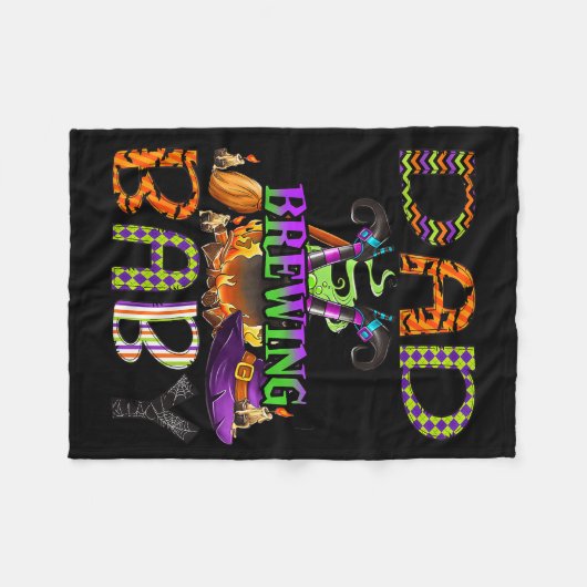 Dad Of Brewing Baby Halloween One Soky Dad Fleecedecke (Vorderseite (Horizontal))