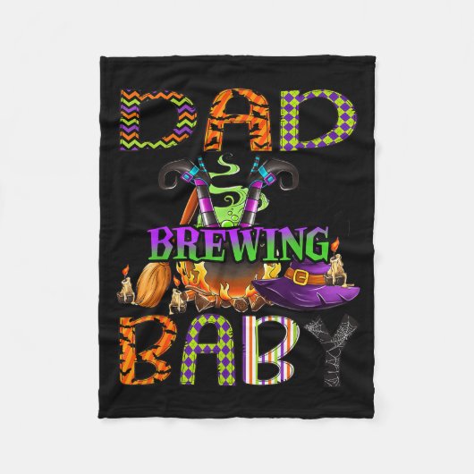 Dad Of Brewing Baby Halloween One Soky Dad  Fleecedecke (Vorderseite)