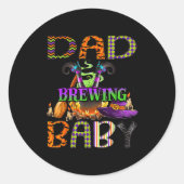 Dad Of Brewing Baby Halloween One Soky Dad Runder Aufkleber (Vorderseite)