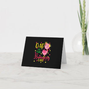 Dad Of Flamazing Girl Cute Flamingo Dad Birthday Dankeskarte