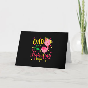 Dad Of Flamazing Girl Cute Flamingo Dad Birthday Karte