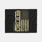 Dad Of Girls Outnumbered Us Flag Father's Day Daug Fleecedecke (Vorderseite (Horizontal))