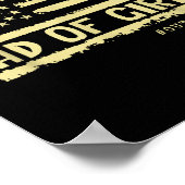 Dad Of Girls Outnumbered Us Flag Father's Day Daug Poster (Ecke)