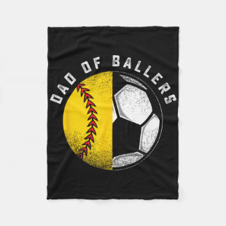 Dad Of Llers Father Son Softll Soccer Player Coach Fleecedecke