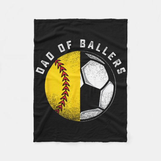 Dad Of Llers Father Son Softll Soccer Player Coach Fleecedecke (Vorderseite)