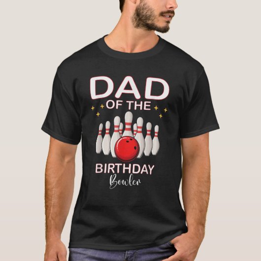 Dad Of The Birthday Bowler Kid Boy Girl Bowling Pa T-Shirt (Vorderseite)