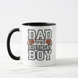 Dad of the Birthday Boy Football Lover Family birt Tasse