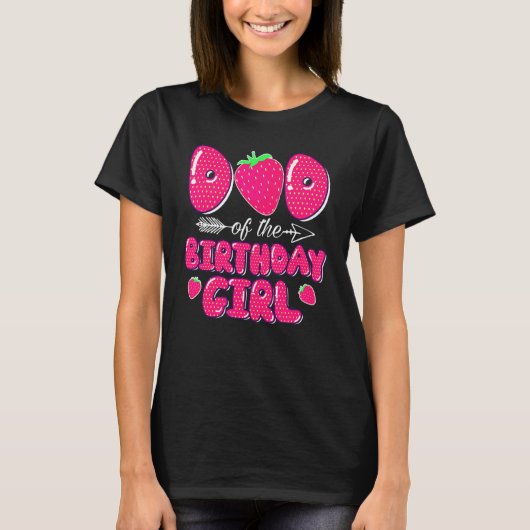 Dad Of The Birthday Girl Strawberry Sweet Bday Par T-Shirt (Vorderseite)