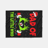 Dad Of The Little Who Funny Christmas Pregnancy An Fleecedecke (Vorderseite (Horizontal))