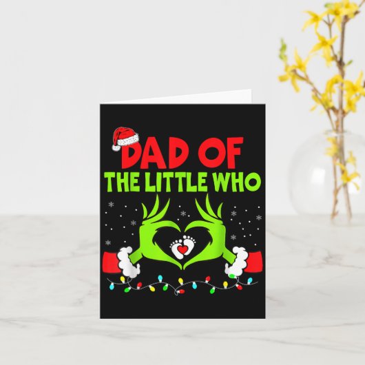 Dad Of The Little Who Funny Christmas Pregnancy An Karte (Gelbe Blume)