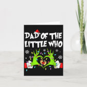 Dad Of The Little Who Funny Christmas Pregnancy An Karte (Vorderseite)