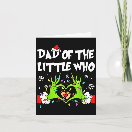 Dad Of The Little Who Funny Christmas Pregnancy An Karte (Vorderseite)