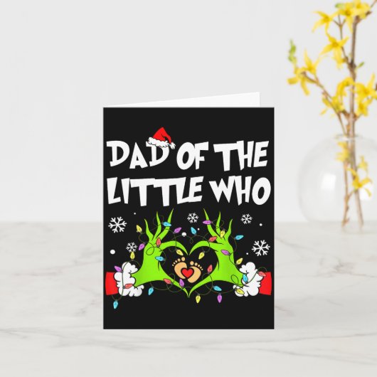 Dad Of The Little Who Funny Christmas Pregnancy An Karte (Gelbe Blume)