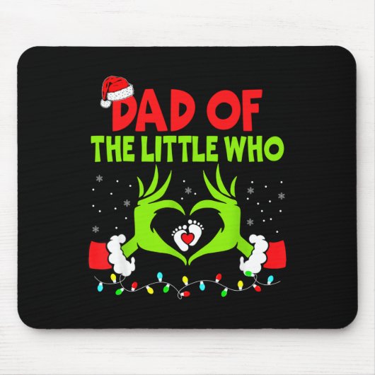 Dad Of The Little Who Funny Christmas Pregnancy An Mousepad (Vorne)