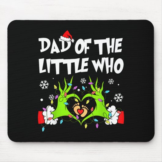 Dad Of The Little Who Funny Christmas Pregnancy An Mousepad (Vorne)