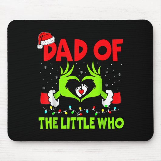 Dad Of The Little Who Funny Christmas Pregnancy An Mousepad (Vorne)