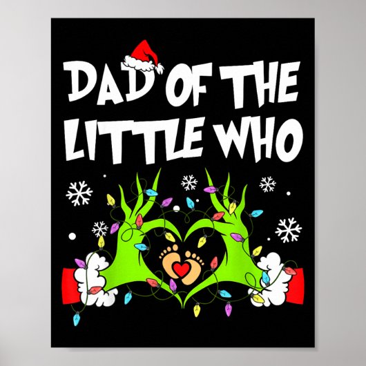 Dad Of The Little Who Funny Christmas Pregnancy An Poster (Vorne)