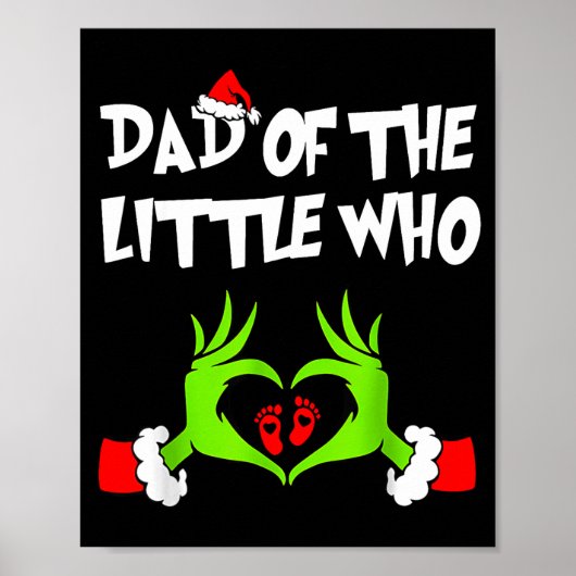 Dad Of The Little Who Funny Christmas Pregnancy An Poster (Vorne)