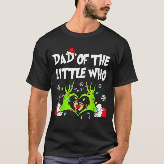Dad Of The Little Who Funny Christmas Pregnancy An T-Shirt (Vorderseite)