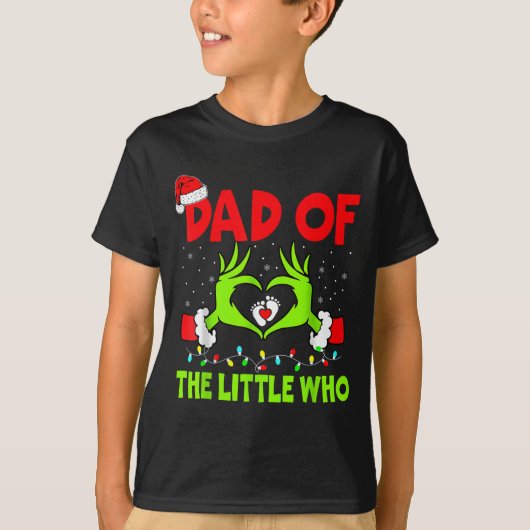 Dad Of The Little Who Funny Christmas Pregnancy An T-Shirt (Vorderseite)