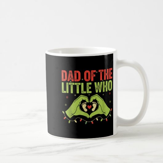 Dad Of The Little Who Qoute Christmas Pregnancy An Kaffeetasse (Rechts)