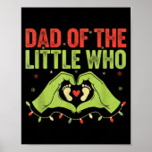 Dad Of The Little Who Qoute Christmas Pregnancy An Poster (Vorne)