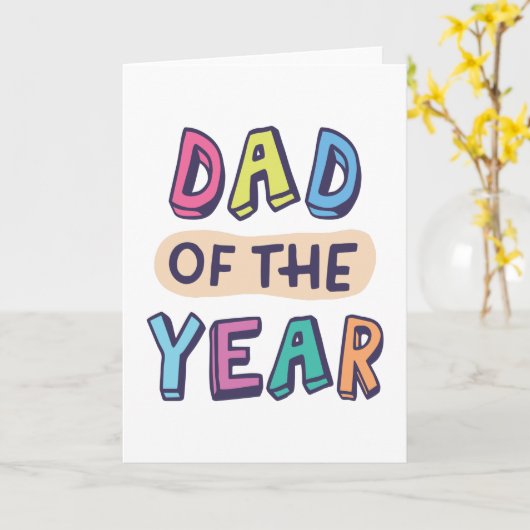 Dad of the Year Karte (Gelbe Blume)