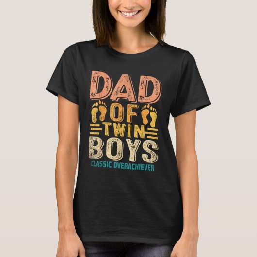 Dad Of Twin Boys Twin Dad Father T-Shirt (Vorderseite)
