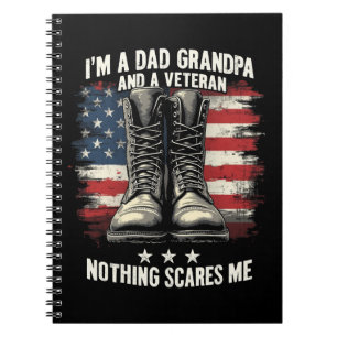 Dad Opa Veteran Patriotischer Vatertag Notizblock
