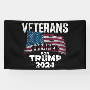 Dad Opa Veteranen Für Trump 2024 Amerikanische Fla Banner