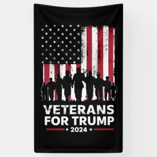 Dad Opa Veteranen Für Trump 2024 Amerikanische Fla Banner