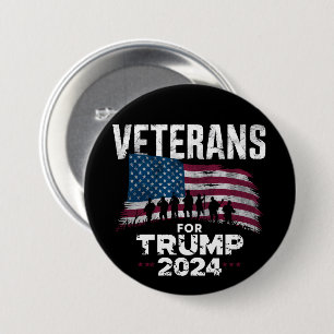 Dad Opa Veteranen Für Trump 2024 Amerikanische Fla Button