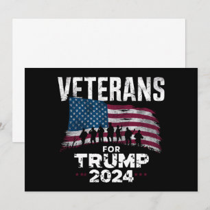 Dad Opa Veteranen Für Trump 2024 Amerikanische Fla Einladung