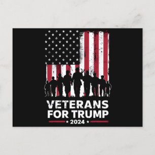 Dad Opa Veteranen Für Trump 2024 Amerikanische Fla Postkarte