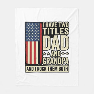 Dad Opa Vintage Patriotisches Familien-Shirt-Desig Fleecedecke