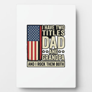 Dad Opa Vintage Patriotisches Familien-Shirt-Desig Fotoplatte