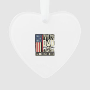 Dad Opa Vintage Patriotisches Familien-Shirt Desig Ornament