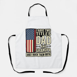 Dad Opa Vintage Patriotisches Familien-Shirt Desig Schürze