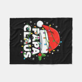 Dad Papa Claus Christmas Lights Family Matching Lo Fleecedecke (Vorderseite (Horizontal))