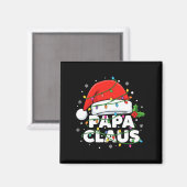 Dad Papa Claus Christmas Lights Family Matching Lo Magnet (Vorderseite/Rückseite)