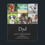 Dad Papa Father Definition 6 Photo Collage Black Fleecedecke<br><div class="desc">Personalise with 6 favourite photos and personalized text for your special dad or papa to create a unique gift for Father's day, birthdays, Christmas or any day you want to show how much he means to you. A perfect way to show him how amazing he is every day. Designed by...</div>