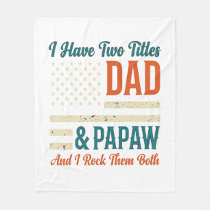 Dad Papaw Vintage Patriotisches Familien-Shirt Des Fleecedecke