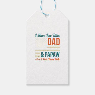Dad Papaw Vintage Patriotisches Familien-Shirt Des Geschenkanhänger