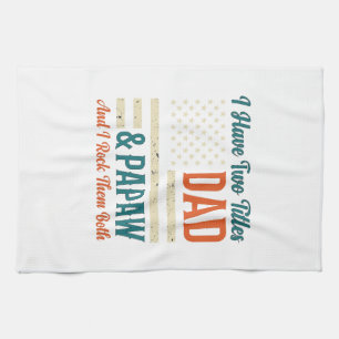 Dad Papaw Vintage Patriotisches Familien-Shirt Des Geschirrtuch