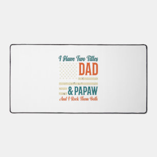 Dad Papaw Vintage Patriotisches Familien-Shirt Des Schreibtischunterlage