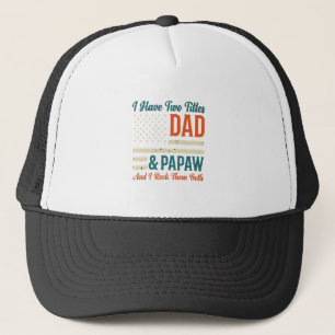 Dad Papaw Vintage Patriotisches Familien-Shirt Des Truckerkappe