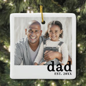 Dad Personalized Photo Christmas Keramikornament